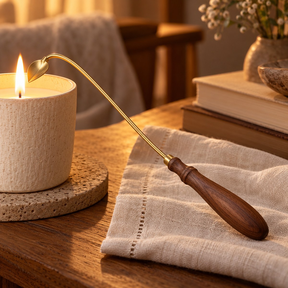 Stillwater Brass Wick Dipper — primary lifestyle scene