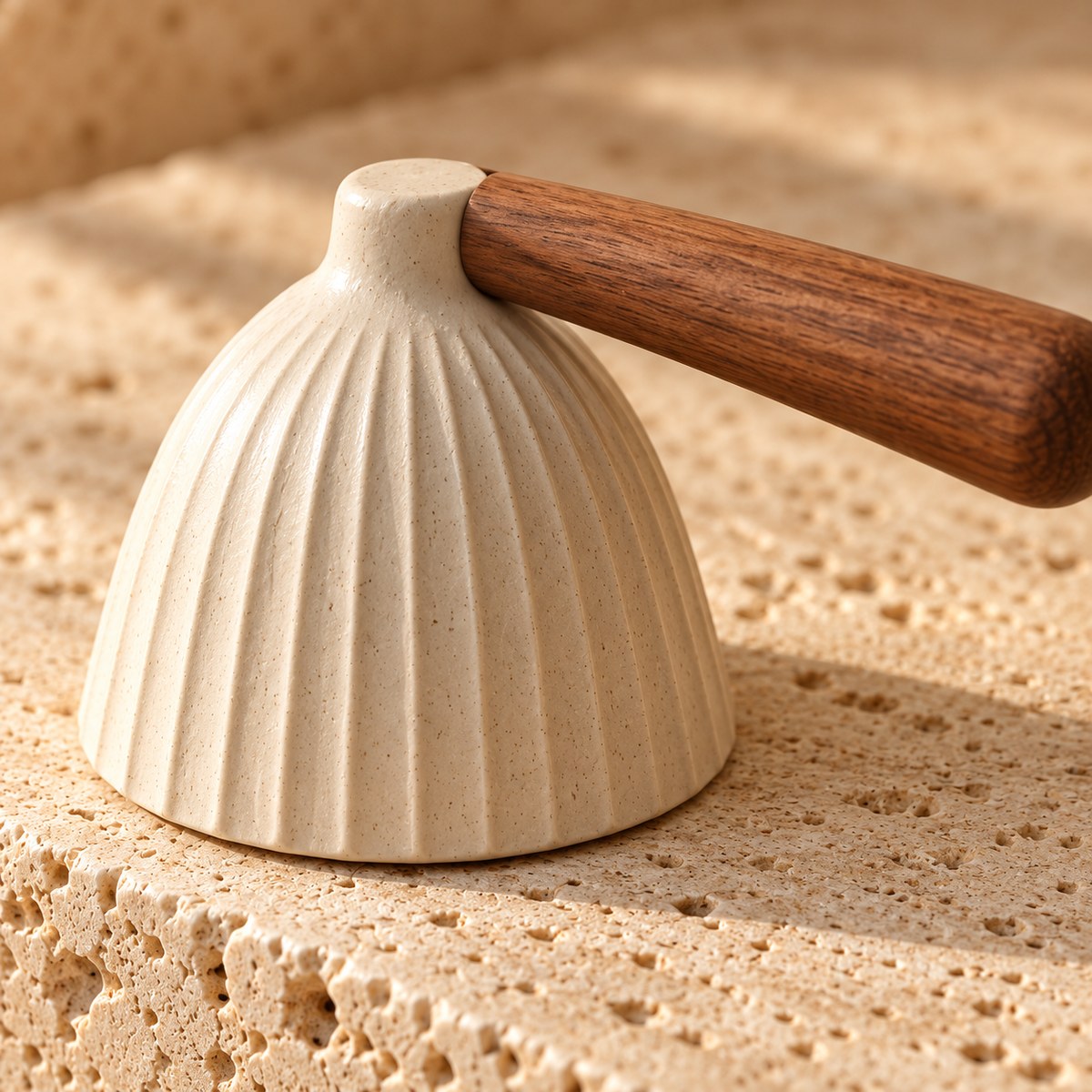 Pebble Ribbed Ceramic Candle Snuffer — product detail