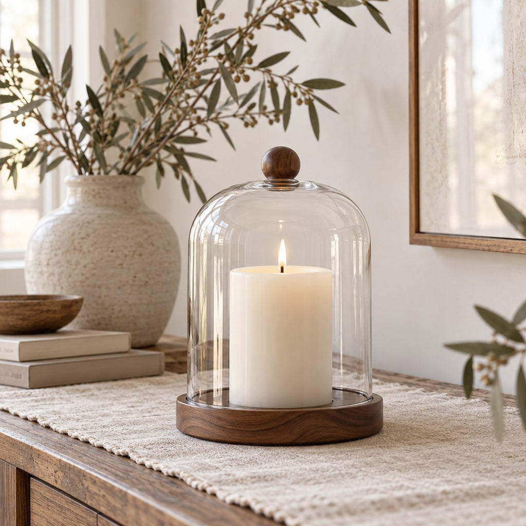 Bell & Branch Glass Candle Cloche — primary lifestyle scene