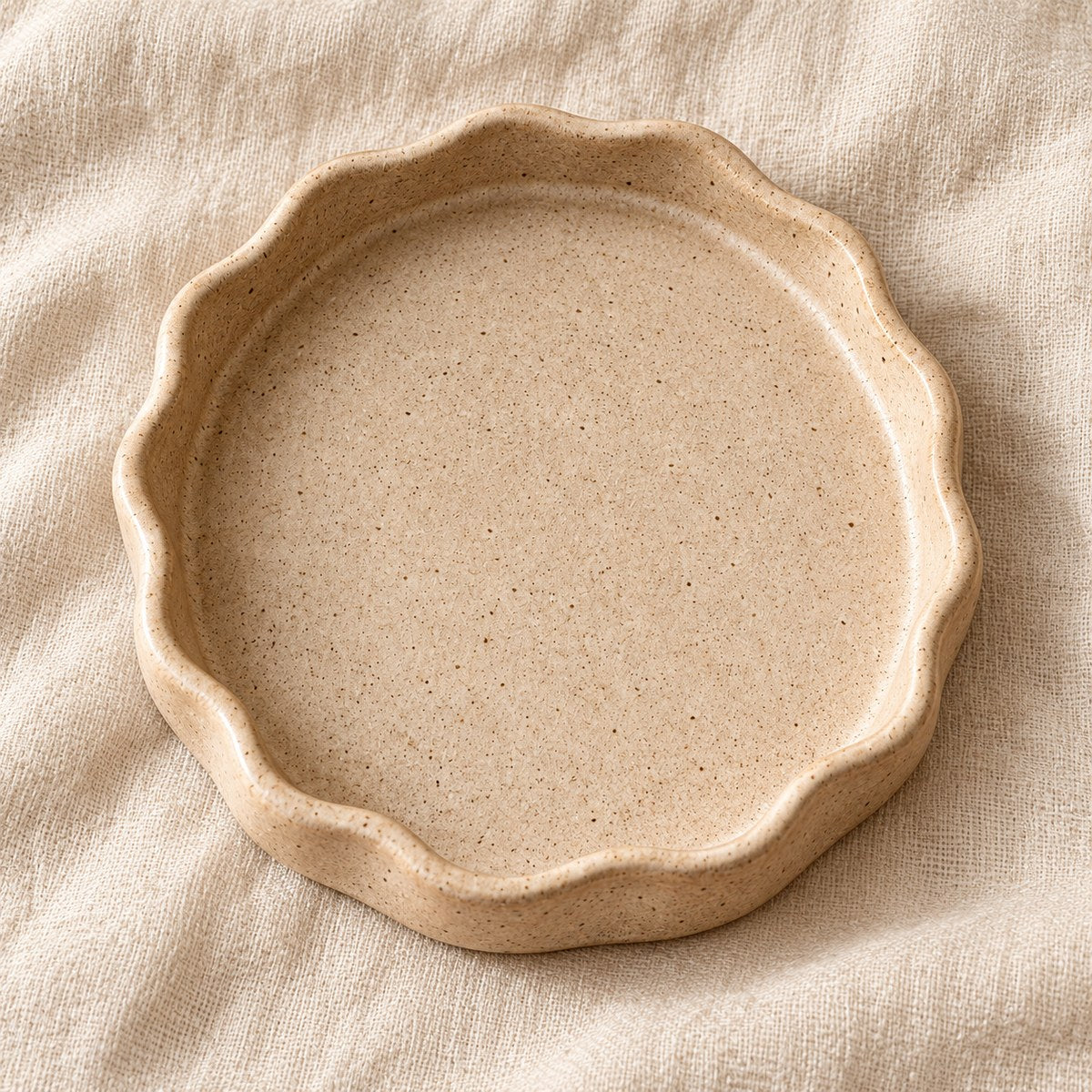 Sandstone Scallop Candle Tray — product detail