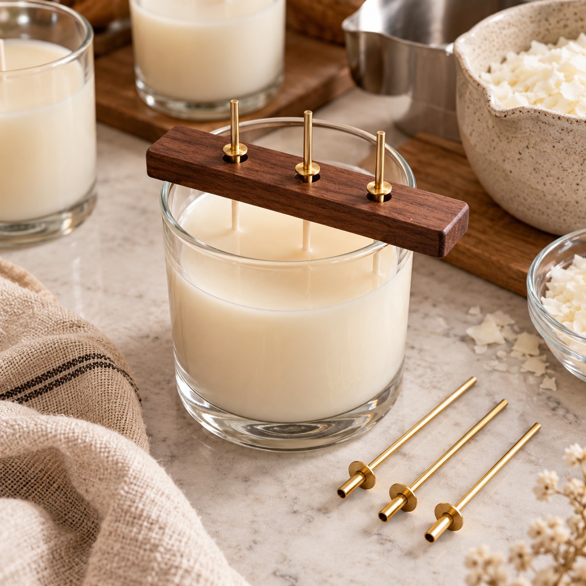 Wickcraft Candle Wick Centering Kit — primary lifestyle scene